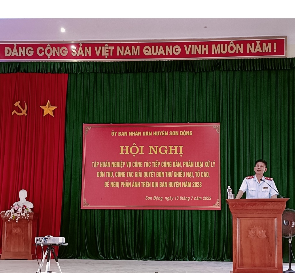 UBND huyện Sơn Động tổ chức Hội nghị tập huấn nghiệp vụ công tác tiếp công dân, xử lý đơn và giải...
