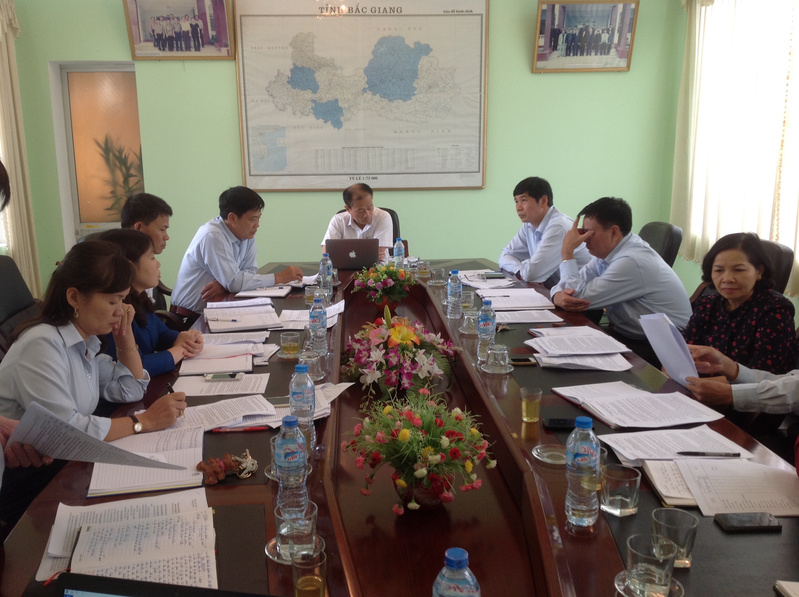 Phó Chủ tịch Thường trực UBND tỉnh Lại Thanh Sơn làm việc với Thanh tra tỉnh