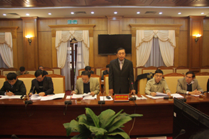 Phó Tổng Thanh tra Chính phủ Nguyễn Đức Hạnh làm việc với UBND tỉnh Bắc Giang